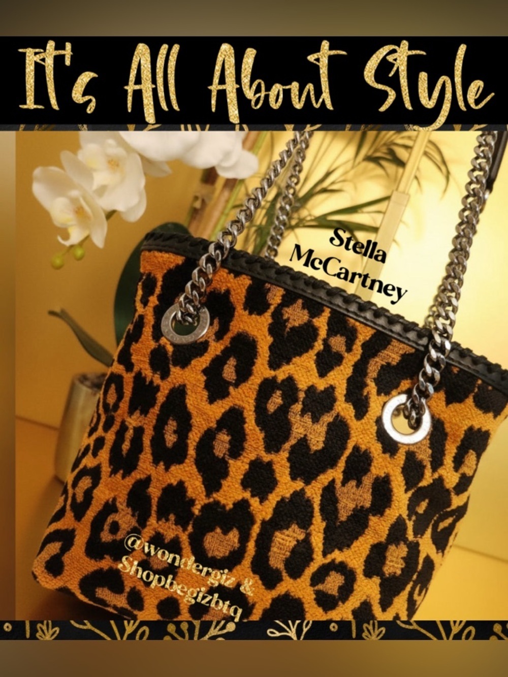 🔥🔥🔥 EUC Stella McCartney Leopard Jacquard Bucket Bag Reduced To Buy Now & Save - Picture 5 of 13